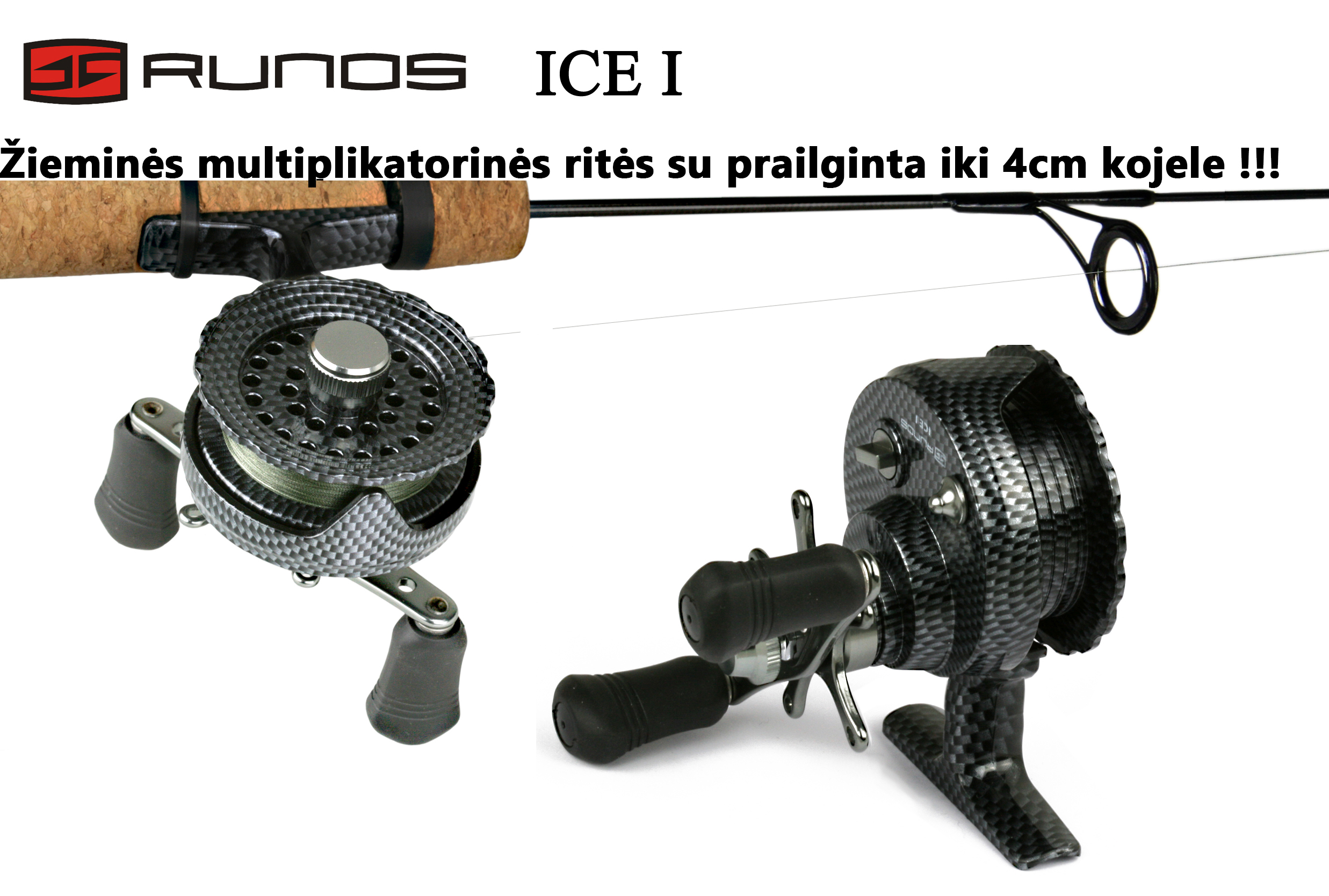 Ice multiplicator reel RUNOS ICE-1 Ø 65mm - Straideris